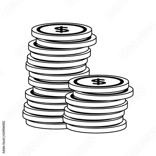 coins money stacked