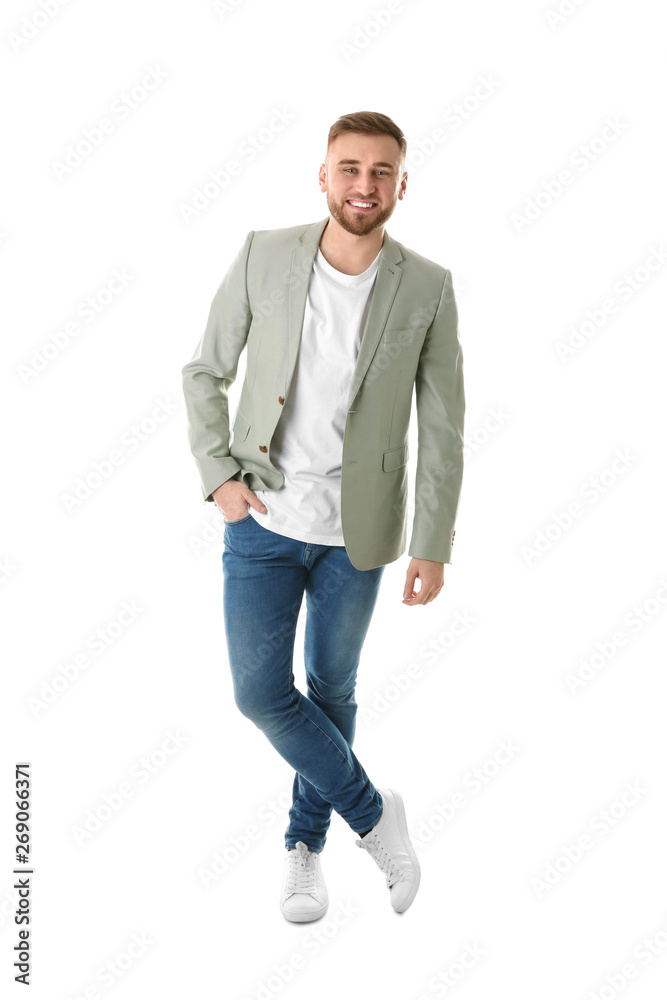 Full length portrait of young man on white background Full length portrait of young man on white background