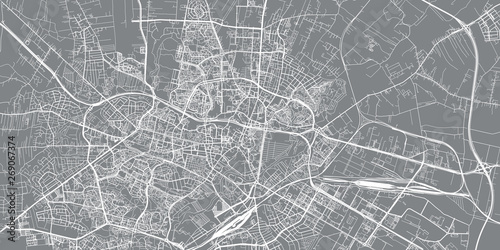 Urban vector city map of Lublin  Poland