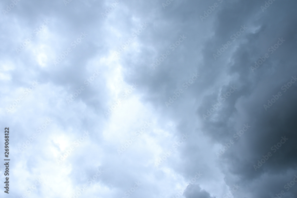  Dramatic thundercloud gray clouds during rain background