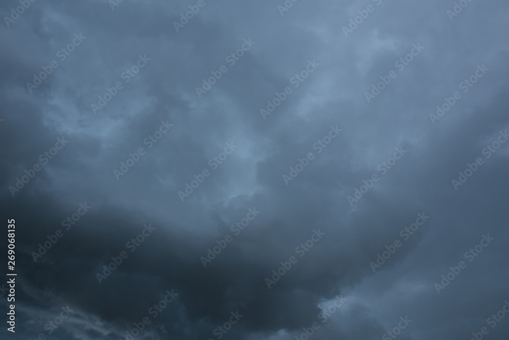  Dramatic thundercloud gray clouds during rain background