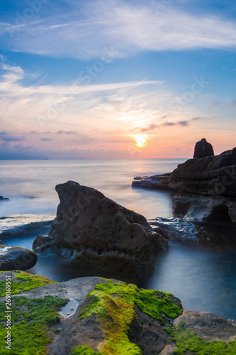 sunset on the Basque coast 