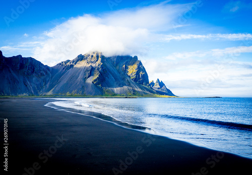 Mountains at Stokksnes in Iceland