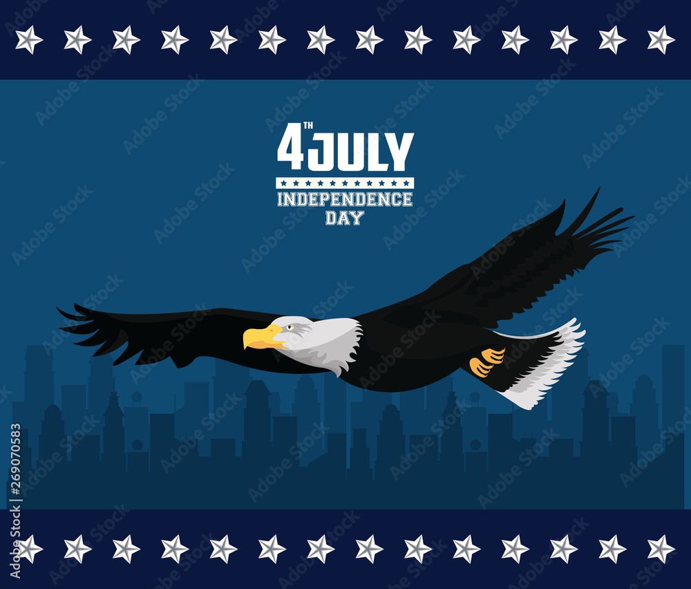 Fototapeta premium USA independence day card