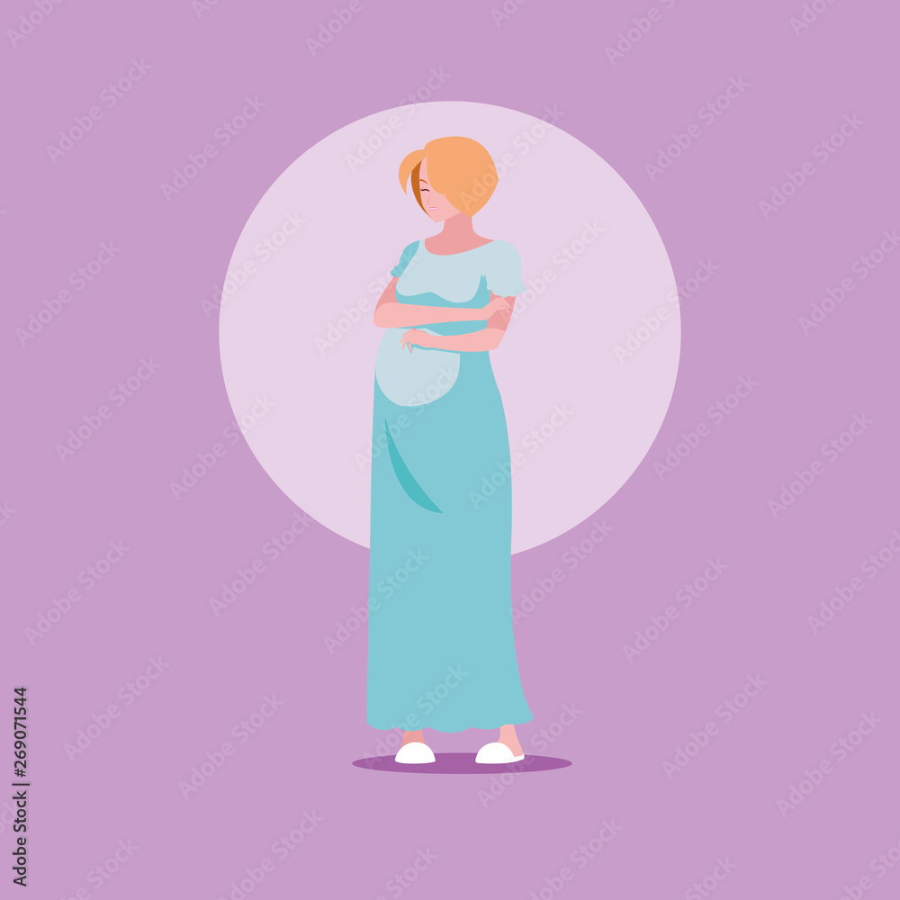 pregnant woman avatar character pregnant woman avatar character