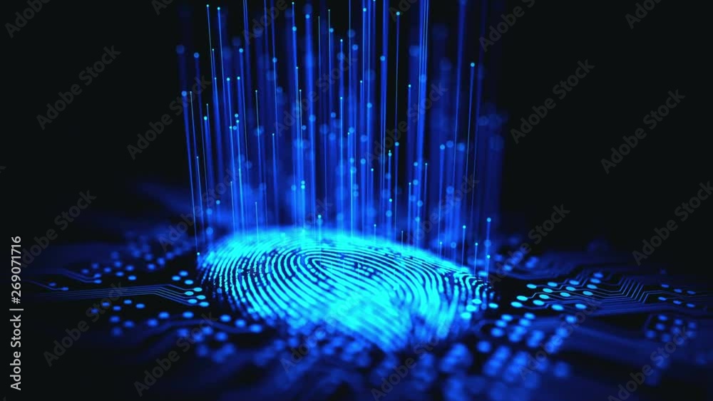 Fingerprint integrated in a printed circuit, releasing binary codes.