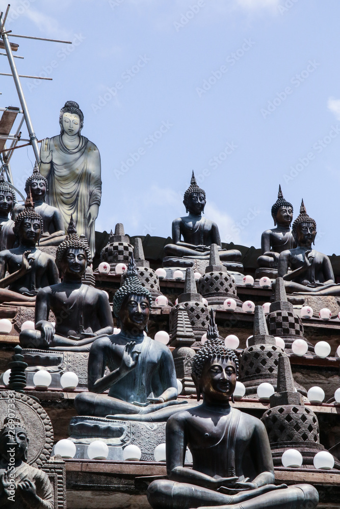 Statues of Buddha in Colombo (Sri Lanka)