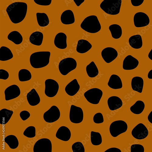 Simple seamless pattern with leopard print. Vector illustration.