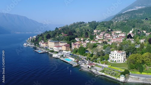 Luxury hotel and beautiful village of Cadenabbia on Como lake in Italy. Holidays in Europe