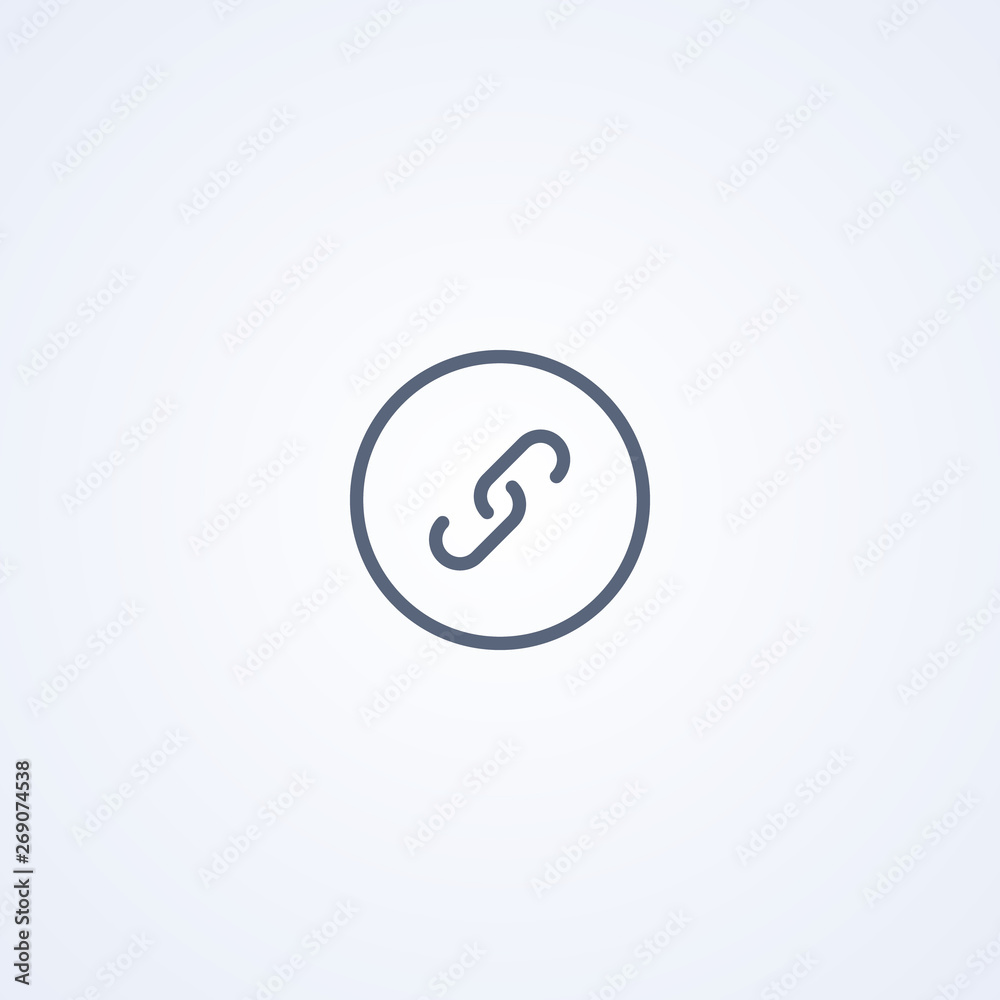 Chain, link, vector best gray line icon Chain, link, vector best gray line icon