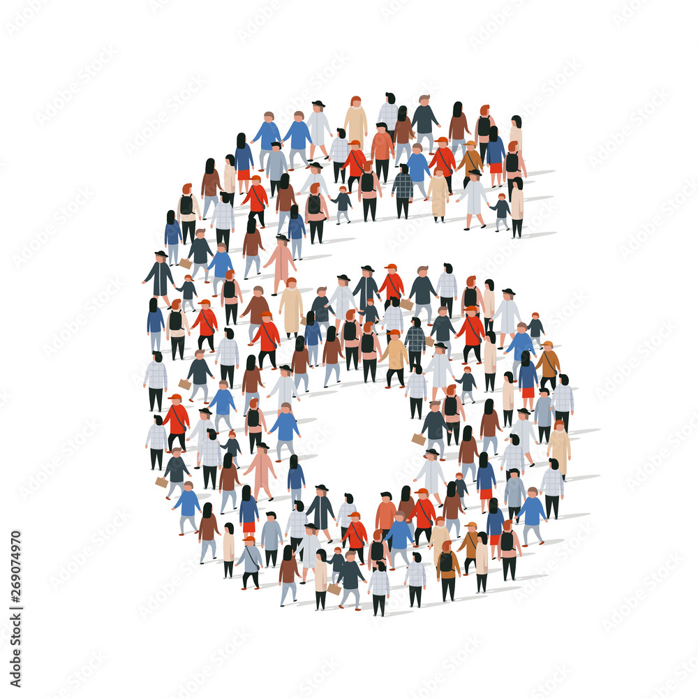 Large group of people in number 6 six form Large group of people in number 6 six form
