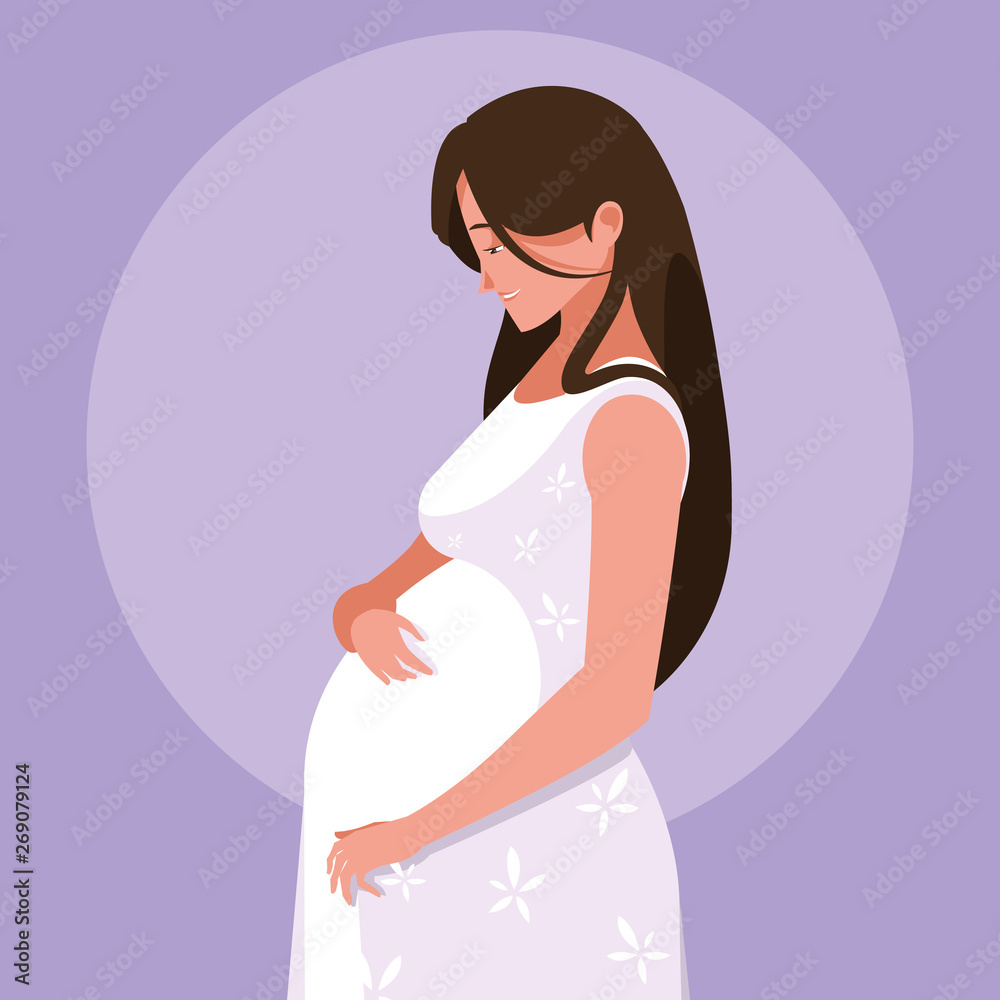 pregnant woman avatar character pregnant woman avatar character