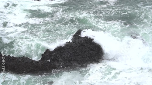 water crashing on iceland fjords beautiful