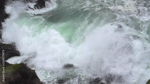 water crashing on iceland fjords beautiful