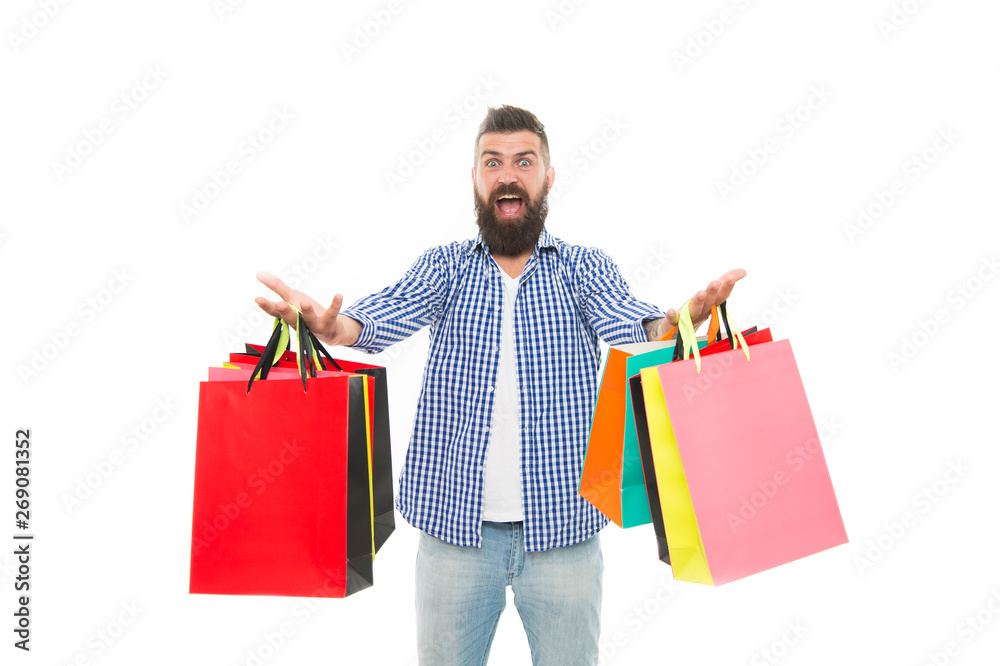 Consumer protection laws ensure rights. Fair trade competition and accurate information in marketplace. Safe shopping. Consumer protection concept. Man happy consumer hold shopping bags. Buy and sell Consumer protection laws ensure rights. Fair trade competition and accurate information in marketplace. Safe shopping. Consumer protection concept. Man happy consumer hold shopping bags. Buy and sell