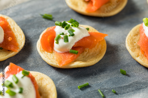 Homemade Smoked Salmon Cocktail Blinis