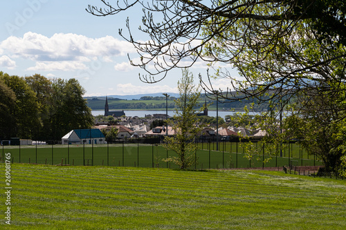 Largs from Inverclyde Past Millport to Arran Scotland. photo