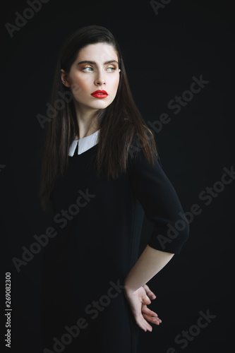 woman in black