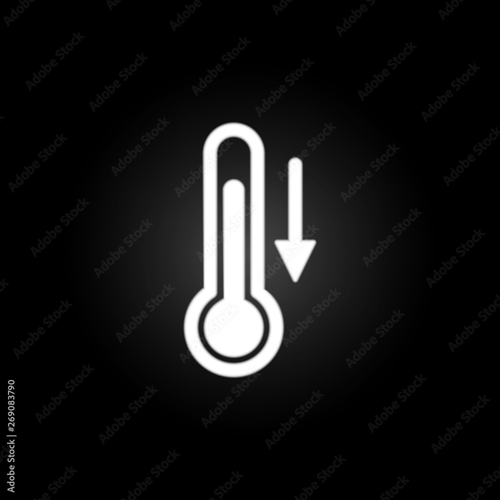 low temperature sign neon icon. Elements of weather set. Simple icon for websites, web design, mobile app, info graphics low temperature sign neon icon. Elements of weather set. Simple icon for websites, web design, mobile app, info graphics
