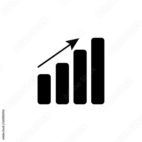 growth vector black simple icon