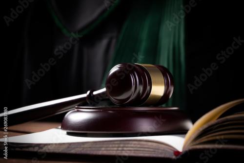 court officials: the judge, the prosecutor and the defence attorney concept