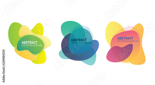 Abstract blur free form shapes color gradient