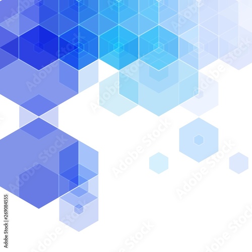 blue hexagon background. polygonal style. abstract vector illustration. eps 10