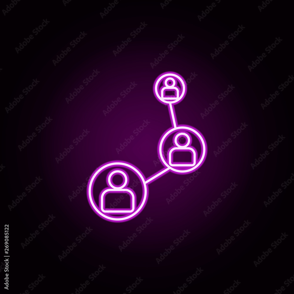 contact chain neon icon. Elements of sosial media network set. Simple icon for websites, web design, mobile app, info graphics contact chain neon icon. Elements of sosial media network set. Simple icon for websites, web design, mobile app, info graphics