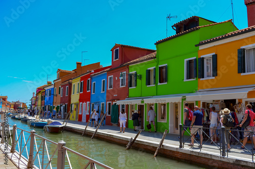 colorful houses in venice