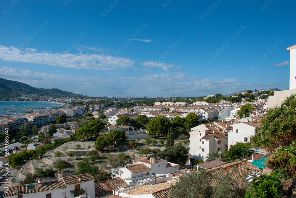 Blick über das Dorf Altea an der Costa Blanca, Spanien
