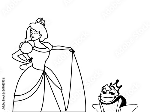 beautiful princess and toad prince of tales character