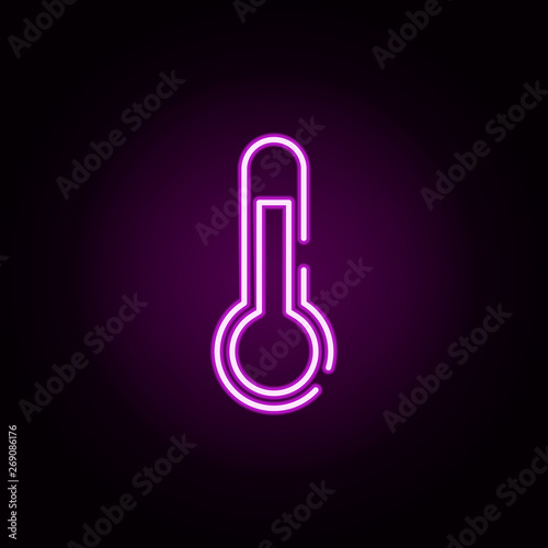 thermometer neon icon. Elements of christmas set. Simple icon for websites, web design, mobile app, info graphics