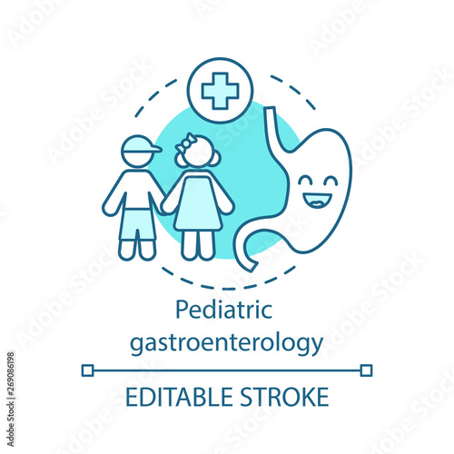 Pediatric gastroenterology concept icon