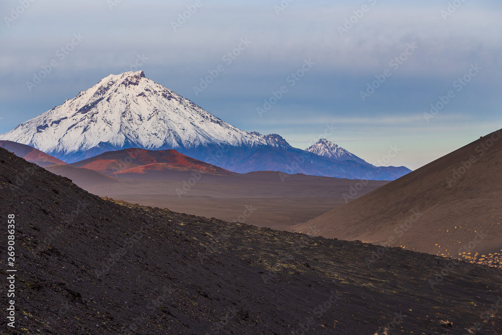 Mount Bolshaya Udina, volcanic massive, one of the volcanic complex on the Kamchatka, Russia.