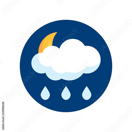 Simple weather vector icon in flat style