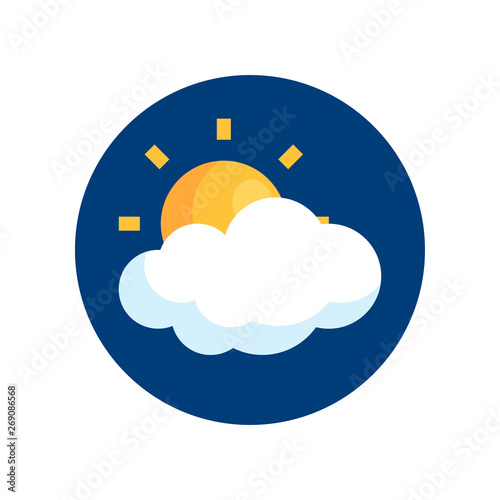 Simple weather vector icon in flat style