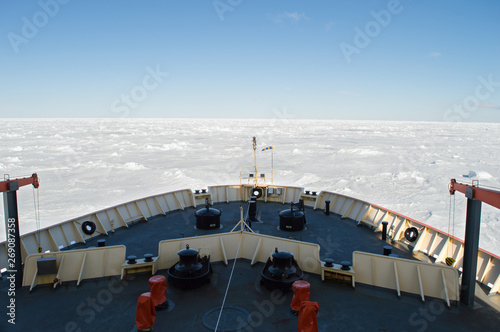 Irizar icebreaker sailing south to the antarctica.  photo