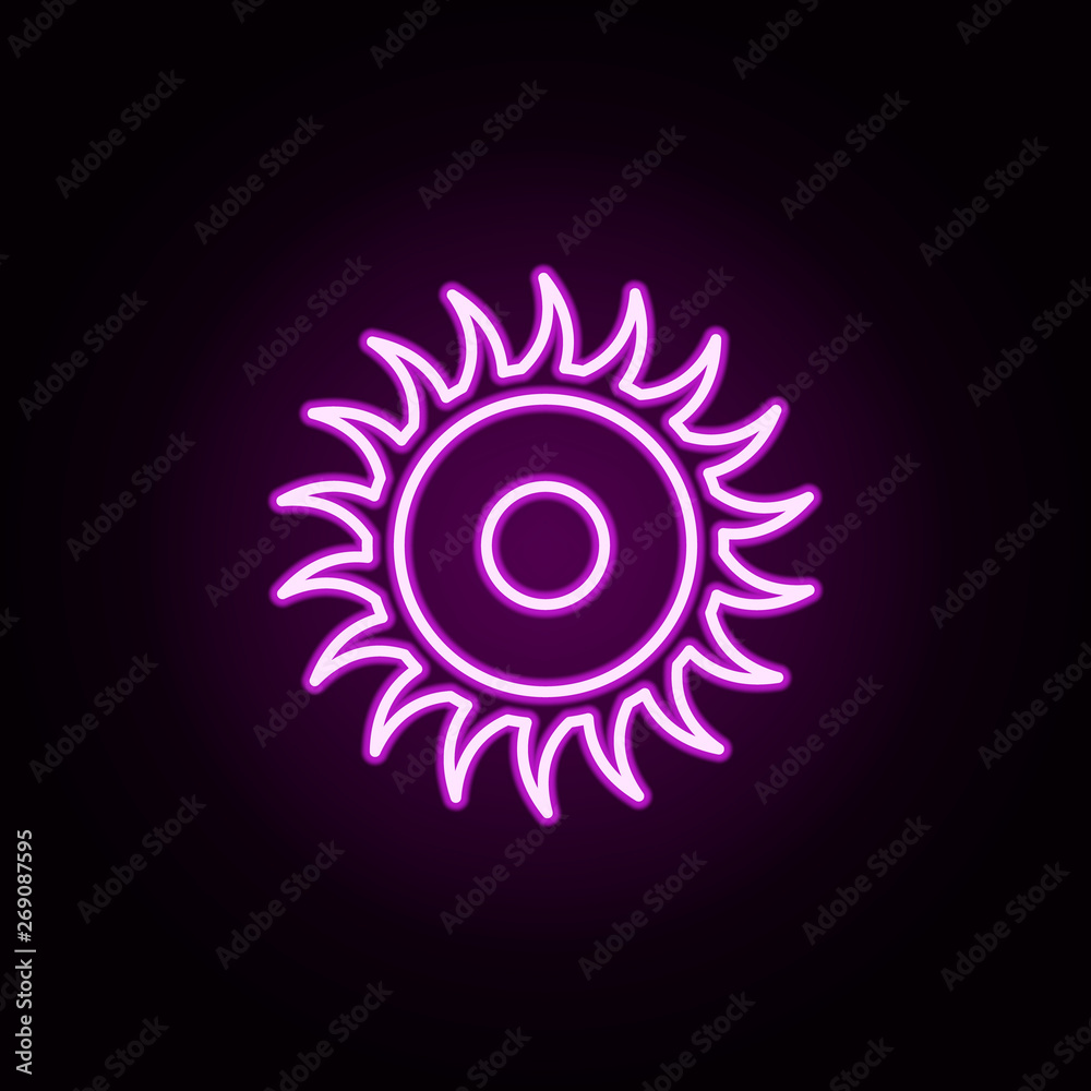 electric saw neon icon. Elements of construction tools set. Simple icon for websites, web design, mobile app, info graphics electric saw neon icon. Elements of construction tools set. Simple icon for websites, web design, mobile app, info graphics