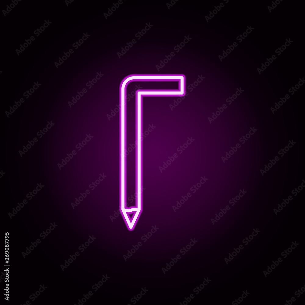crutch neon icon. Elements of construction tools set. Simple icon for websites, web design, mobile app, info graphics crutch neon icon. Elements of construction tools set. Simple icon for websites, web design, mobile app, info graphics