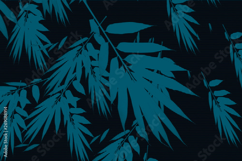 Beautiful bamboo leaf background pattern.