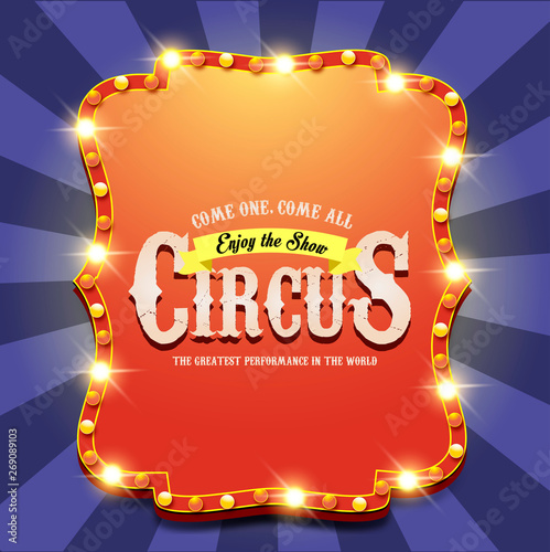 Circus banner. Carnival banner. Event banner