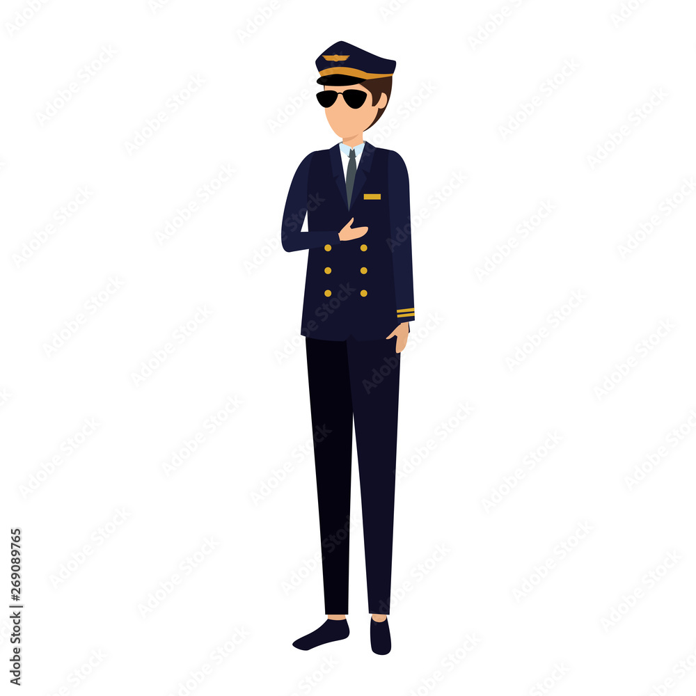 aviation pilot avatar character