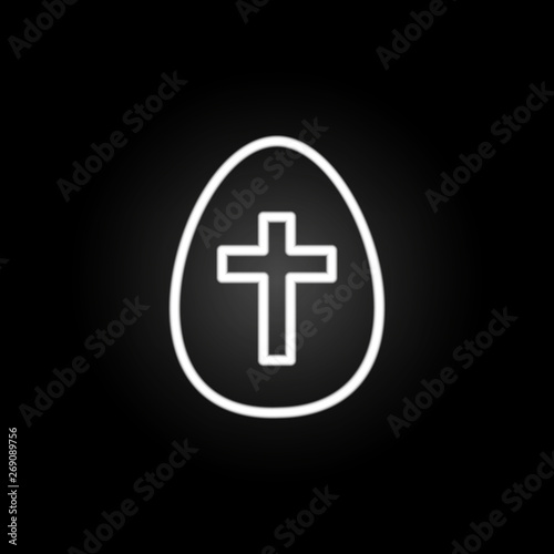 Easter, egg, holiday neon icon. Elements of easter day set. Simple icon for websites, web design, mobile app, info graphics