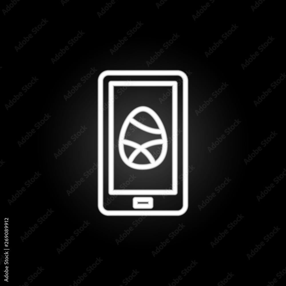 smartphone, Easter, egg neon icon. Elements of easter day set. Simple icon for websites, web design, mobile app, info graphics smartphone, Easter, egg neon icon. Elements of easter day set. Simple icon for websites, web design, mobile app, info graphics