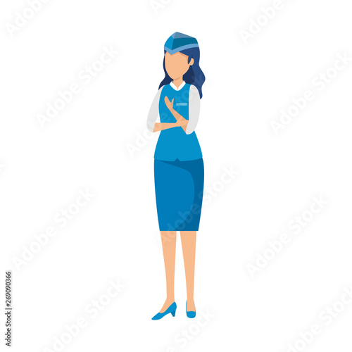 female flight attendant avatar character