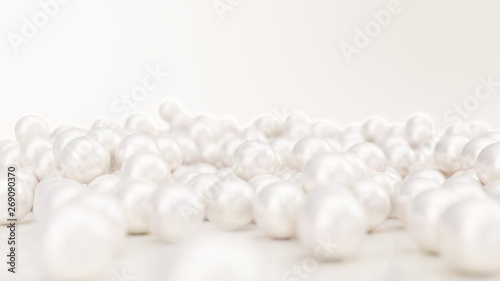 Schilderij op canvas Pile of pearls