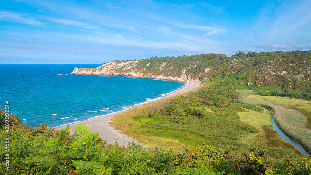 Amazing views of Barayo beach near Puerto de Vega, Asturias, Spain