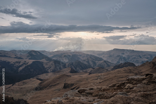 View from the plateau Bermamyt in the Caucasus