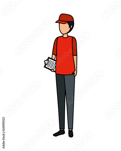 delivery worker avatar character