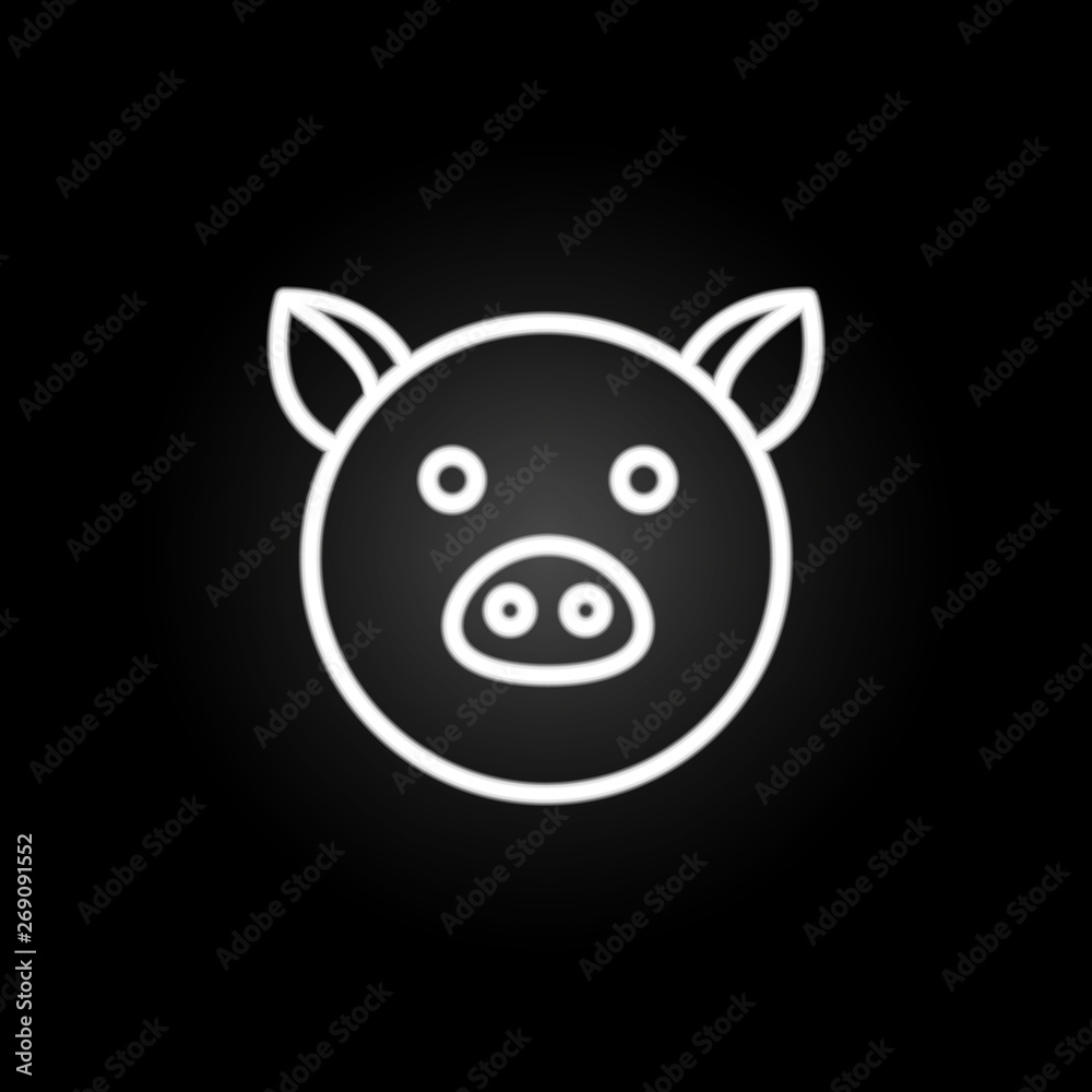 farm pig neon icon. Elements of farm set. Simple icon for websites, web design, mobile app, info graphics farm pig neon icon. Elements of farm set. Simple icon for websites, web design, mobile app, info graphics